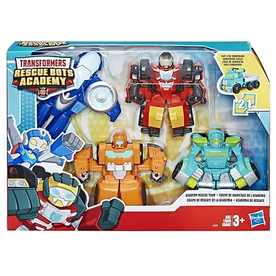 Playskool Heroes Transformers Rescue Bots Academy - Académie de sauvetage, 4 figurines convertibles de 11 cm, pour enfants à partir de 3 ans