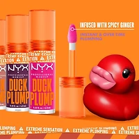 NYX PROFESSIONAL MAKEUP, Brillant à lèvres haute pigmentation Duck Plump, Gloss repulpant, Couleur pigmentée, Formule végane - Strike A Rose (Pink) Infusé gingembre piquant