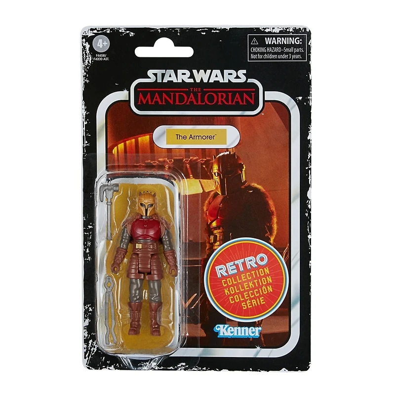 Star Wars Retro Collection The Armorer Toy 3.75-Inch-Scale Star Wars: The Mandalorian Collectible Action Figure, Toys for Kids Ages 4 and Up