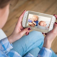 Motorola VM50G Video Baby Monitor with Pan, Tilt & Zoom - 2 Camera Set - White & Gold