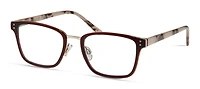 Colour Block Womens Prescription Eyeglasses, Vcwc20, Burgundy, 51-19-140