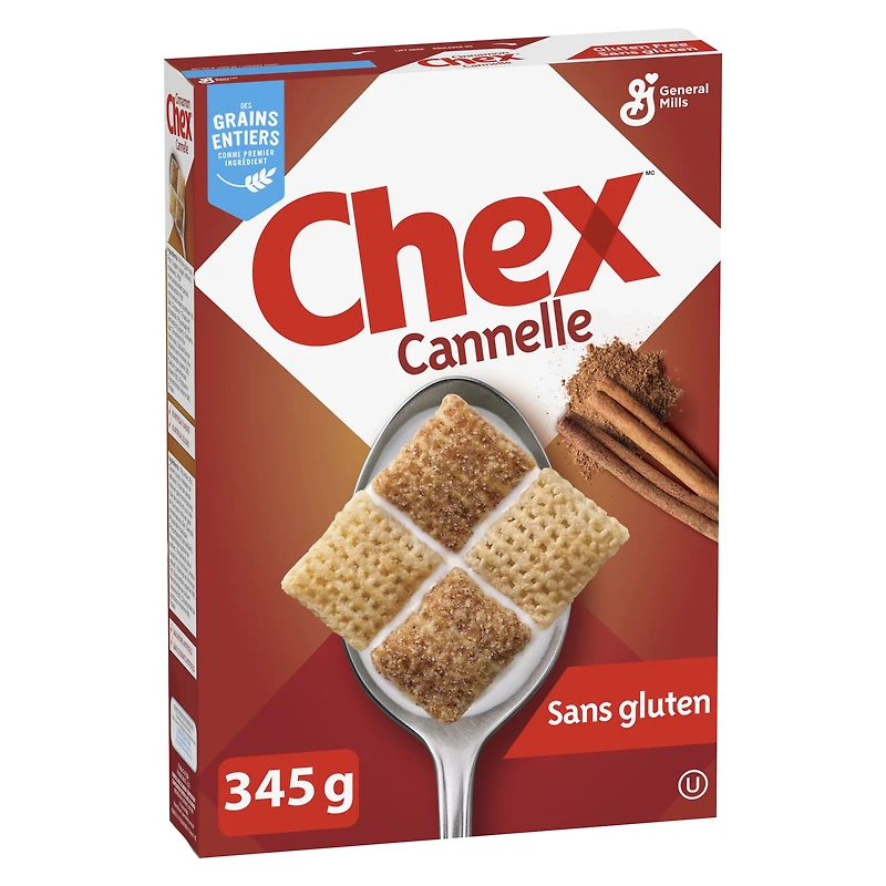 Chex Cannelle, Céréales Complètes, Sans Gluten 345g