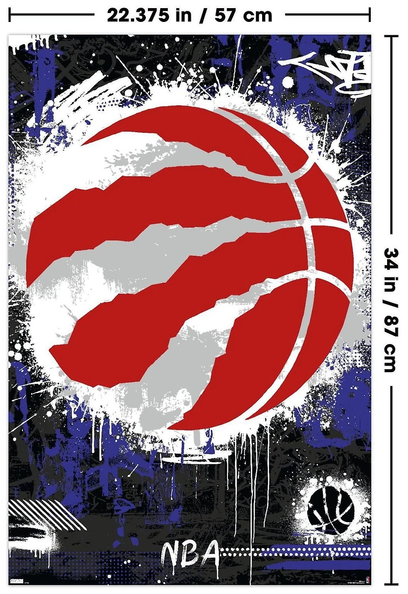 NBA Toronto Raptors - Maximalist Logo 23 Wall Poster, 22.375" x 34"