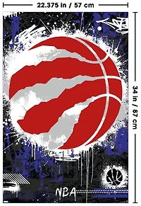 NBA Toronto Raptors - Maximalist Logo 23 Wall Poster, 22.375" x 34"