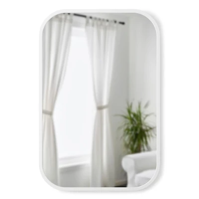 Umbra Hub miroir rectangle contour caoutchouc