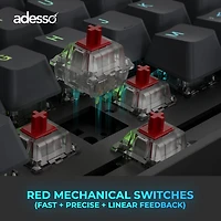 Clavier mécanique compact RGB Multi-OS Adesso EasyTouch 1200 avec CoPilot AI
