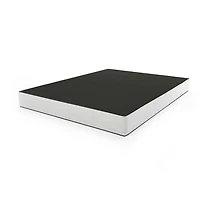 CorLiving Ready-to-Assemble Black and White Fabric Covered Queen Metal Frame Standard Box Spring
