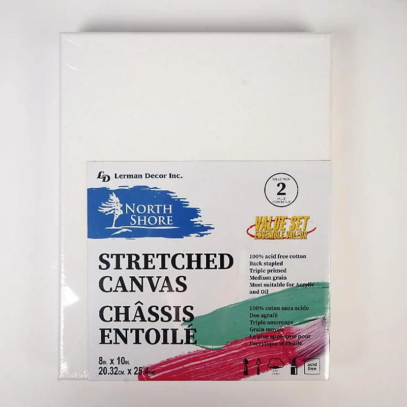 Northshore 6 pack 8"x10" stretched canvas