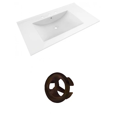 American Imaginations -in. W 3H8-in. Ceramic Top Set In White Color
