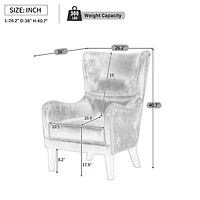 Noble House HI-BACK fauteuil clouté pour chambre d’étude de salon, Design classique, brun