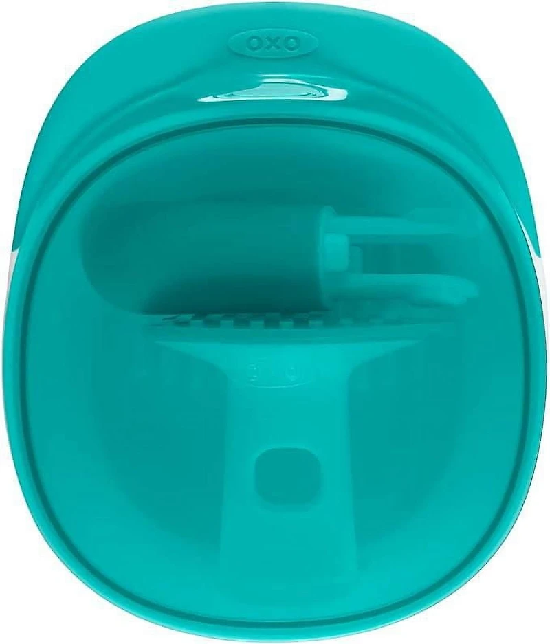 OXO Tot - Portable Food Masher - Compact and Efficient - Mashes Fruits and Veggies for Fresh Baby Food - Steep Bowl Walls - Easy to Clean - Perfect for On-the-Go - Teal - 61130700