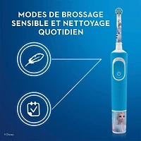Brosse à dents électrique pour enfants Oral-B, mettant en vedette les personnages de La Reine des neiges 2 de Disney, enfants de 3 ans et plus 1 unité