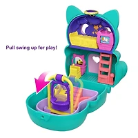 Polly Pocket-Coffret Transformable Chat, mini-poupée, figurine de chat