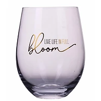 Brillant design Clear Stemless Wine Glass/ multi-purpose stemless wine glass