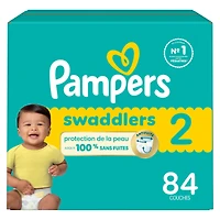 Pampers Swaddlers Diapers, Size 2 (10-22 lbs), Absorbent, Keeps Baby Dry and Comfortable, Skin Safe Disposable Baby Diaper