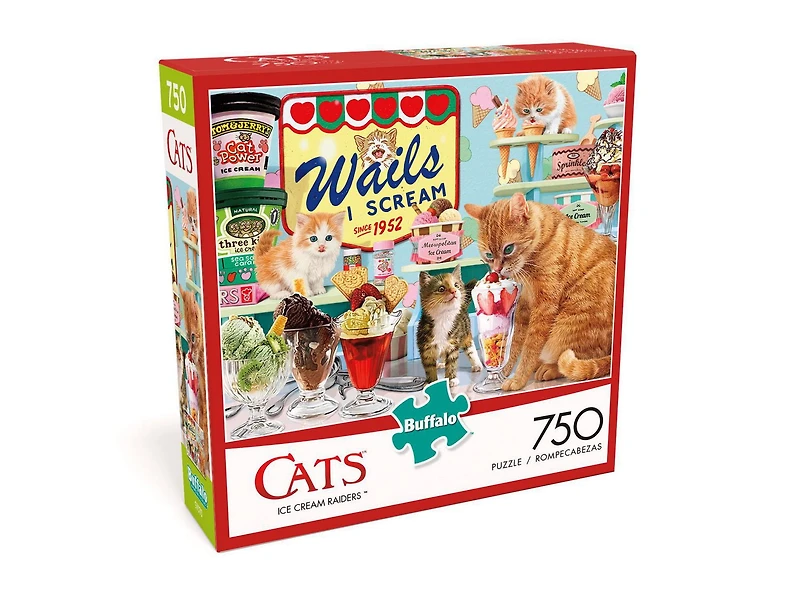 Buffalo Games Cats Ice Cream Raiders 750 Piece Jigsaw Puzzle