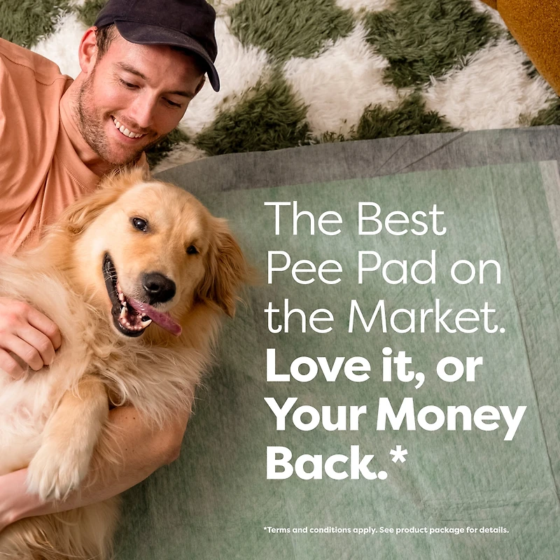 Tapis de propreté antifuite Earth Rated pour chiens et chiots, absorption 2X plus rapide*, non parfumés, L, x cm