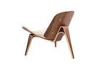 Chaise de salon shell Plata Décor Import en blanc