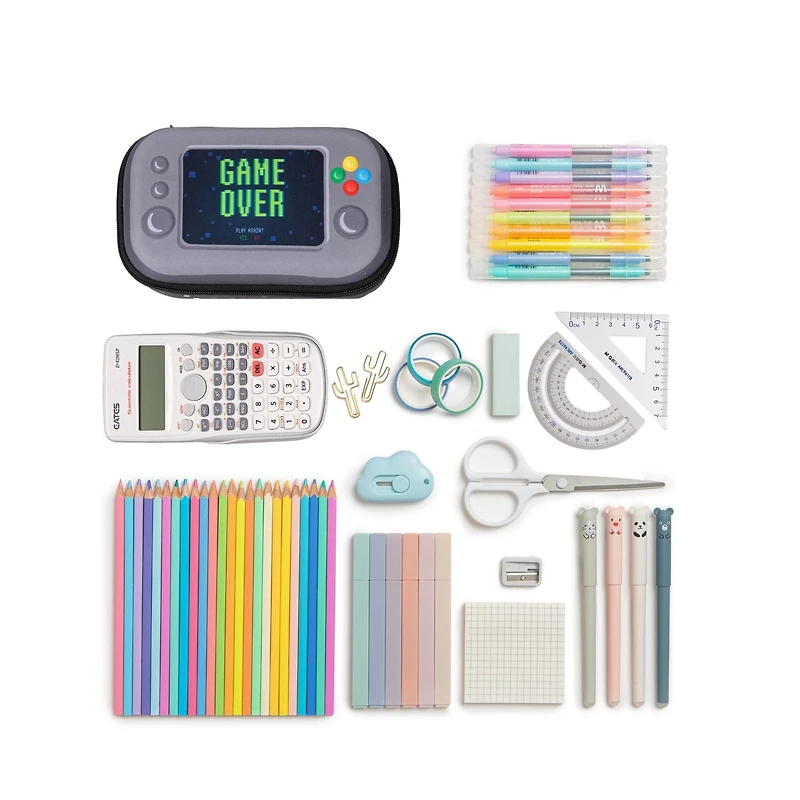 Boîte à crayons de jeu ZIPIT, gris