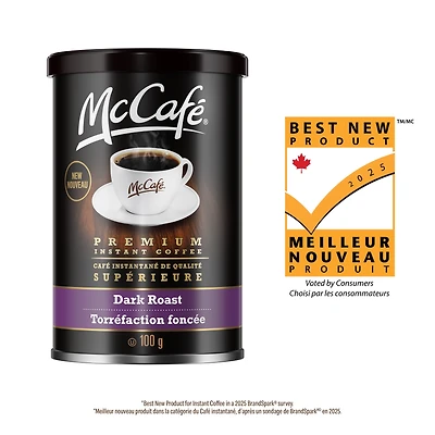 McCafé Café Instantané De Qualité Supérieure, Torréfaction Foncée 100 g