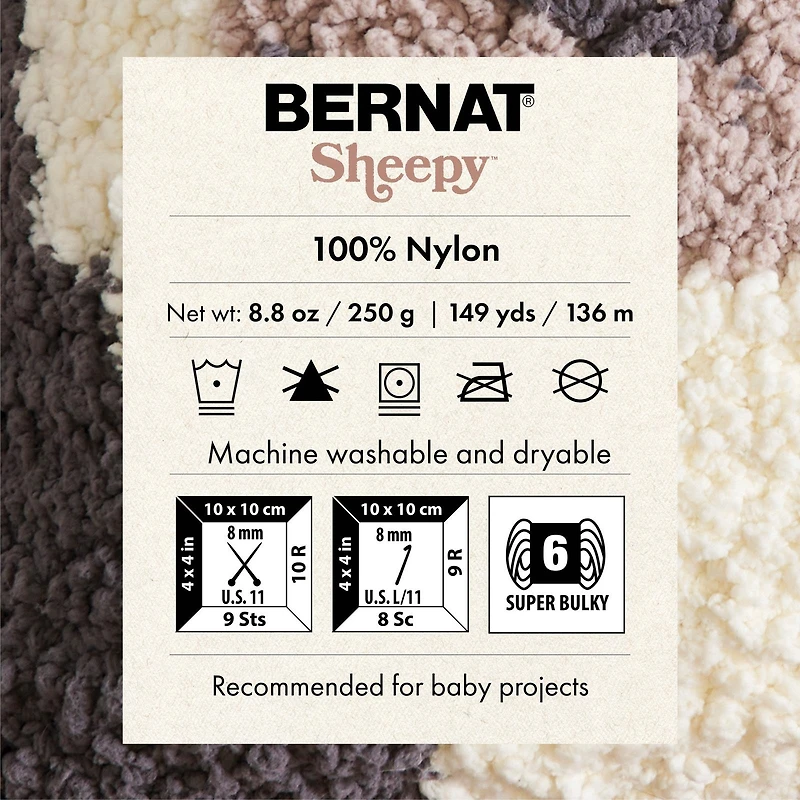 Bernat® Fil Sheepy™, Nylon #6 Super Volumineux, 8,8 Oz/250 G, 149 Yards
