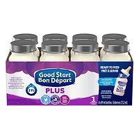 Good Start Plus 1 Baby Formula, Infant Formula, Newborn Formula, 0-12M, 8x89ml Ready to Feed Bottles