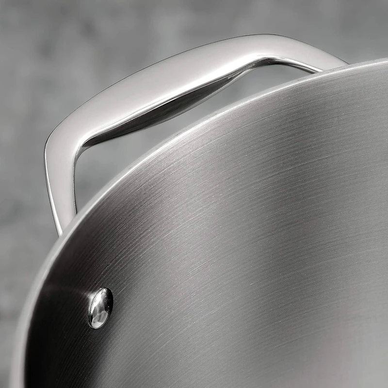 Tramontina Batterie de cuisine 10 pièces en acier inoxydable triple épaisseur avec couvercles, casseroles et poêles