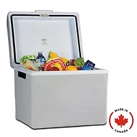 Koolatron Glacière/réchauffeur électrique 12 V, réfrigérateur thermoélectrique pour voiture 42 L (45 pintes), mini réfrigérateur portable, gris
