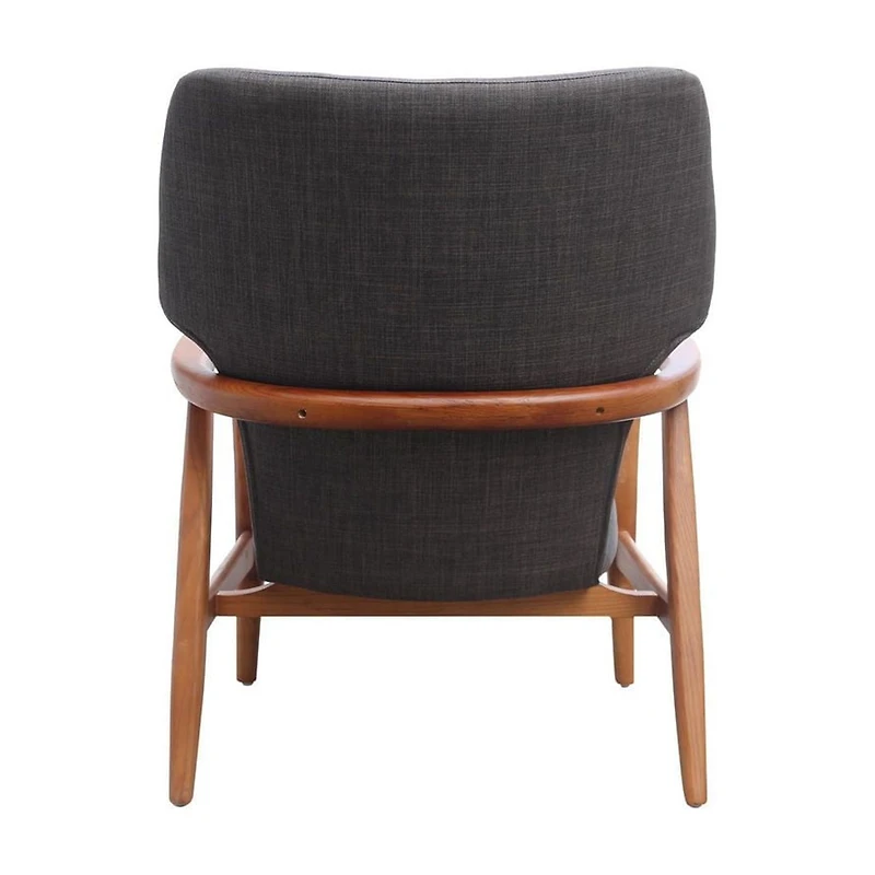 Plata Import Fabric Lounge Chair with Wood Legs