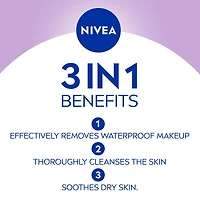 NIVEEA Lingettes Nettoyantes 3-En-1 Biodégradables pour Peau Sensible 40 Lingettes