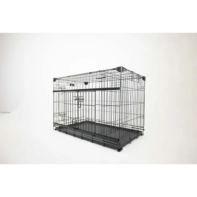Lucky Dog Whisper Glide 48 Inch Sliding Double Door Dog Crate