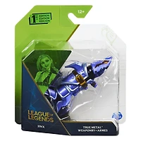 League of Legends, Poiscaille de Jinx officiel à collectionner avec socle, arme True Metal, Première Édition à collectionner, détails de qualité, taille idéale pour table, à partir de 12 ans
