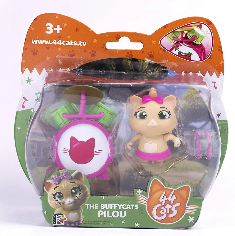 44 Cats - The Buffycats - 3" Pilou Figure with Drum Set