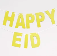 modernEID gold glitter letter Ramadan Eid banner