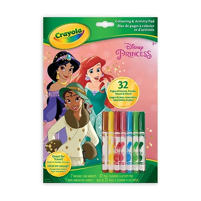 Bloc de pages à colorier et d'activités, Les Princesses Disney 32 pages à colorier