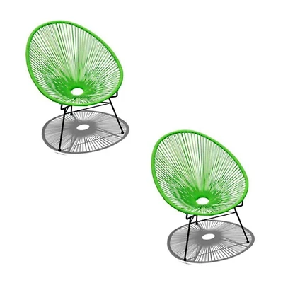 ACAPULCO CHAIR Wire Chair EN VERT LOT DE 2