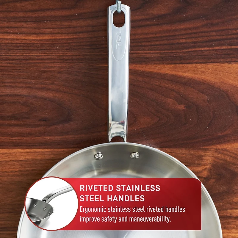 T-fal Stainless Steel 20 cm/ 8" Frypan