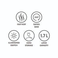 Bouilloire en acier inoxydable Westinghouse 1,7 L