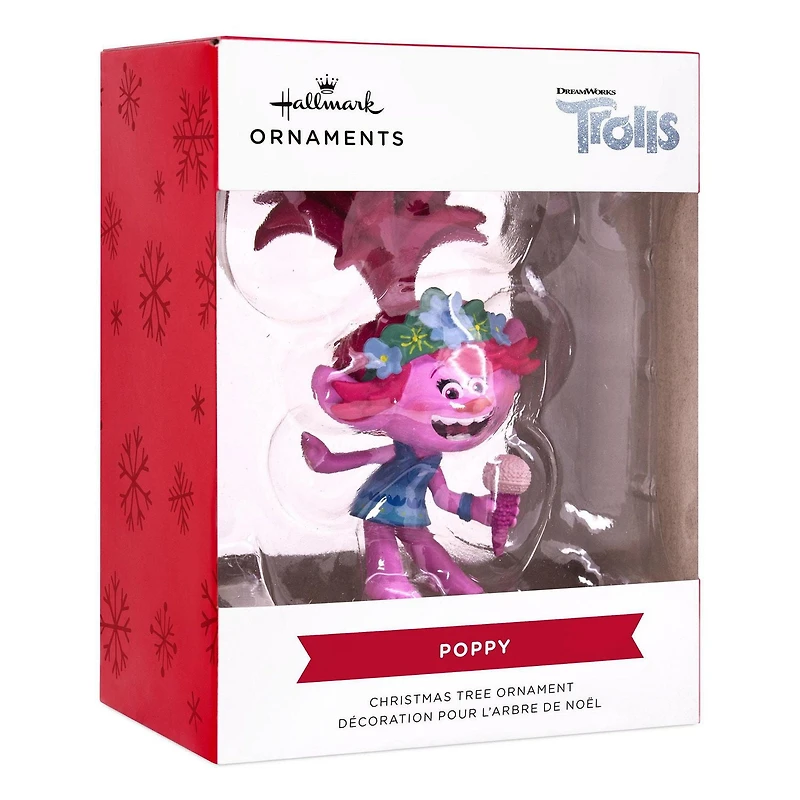 Décoration de Noël – Hallmark – Poppy tenant son microphone – Les Trolls 2 : tournée mondiale – DreamWorks