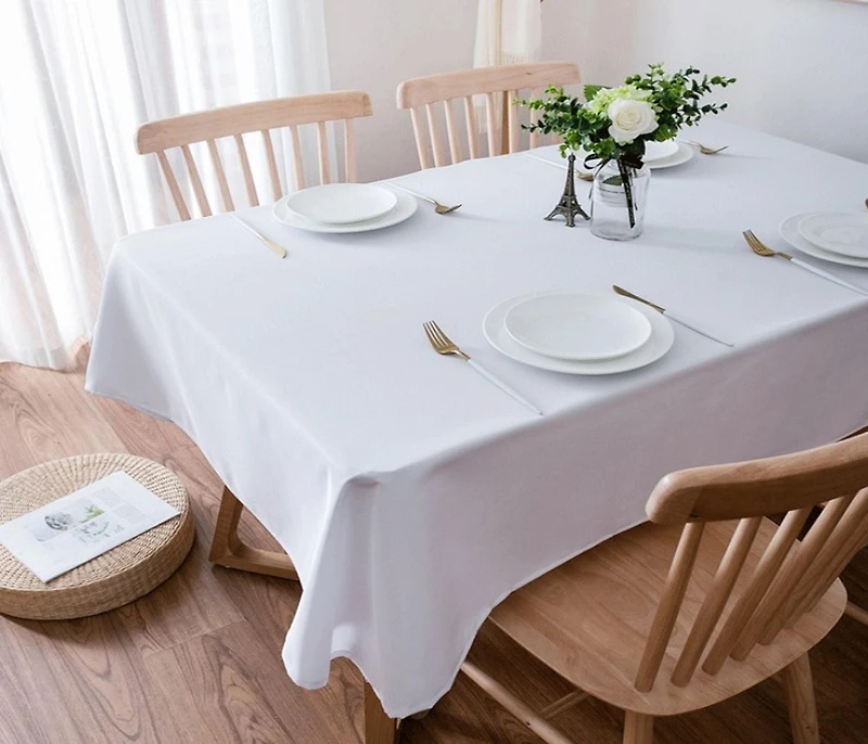 Fabstyles Hotel 100% Cotton Solid Table Cloth