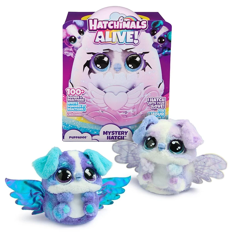 Hatchimals Alive, Mystery Hatch Puppadee, Surprise Interactive Toy & Egg with Mist, Lights & Sounds (Styles May Vary), Kids Toys for Girls & Boys, Hatch Puppadee
