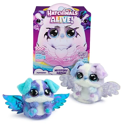 Hatchimals Alive, Mystery Hatch Puppadee, Surprise Interactive Toy & Egg with Mist, Lights & Sounds (Styles May Vary), Kids Toys for Girls & Boys, Hatch Puppadee