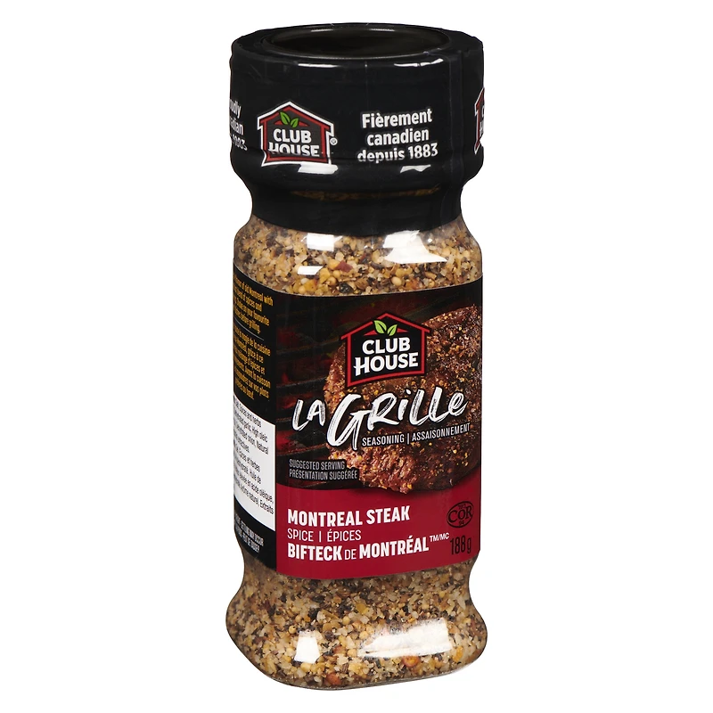 Club House La Grille Biftek de Montréal Épices Assaisonnement, 188 g 188 g