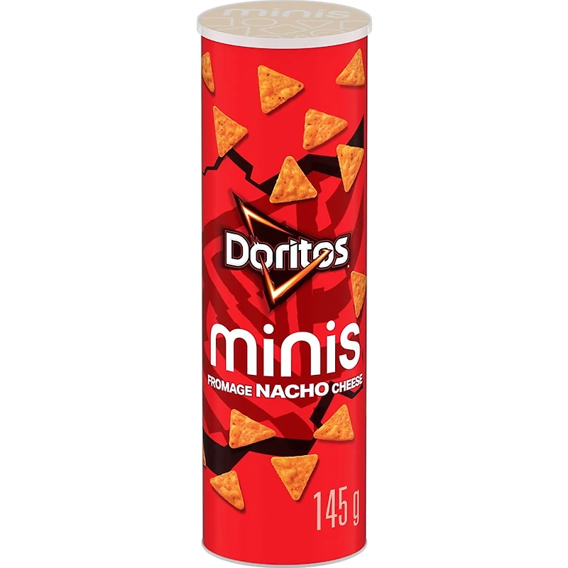 Doritos Minis Fromage nacho Chips tortilla aromatisées - Canister 145 g.
