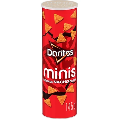 Doritos Minis Fromage nacho Chips tortilla aromatisées - Canister 145 g.