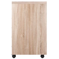 Winsome Kenner Mobile Storage Cabinet, 5 Drawers, Reclaimed Wood/White Finish