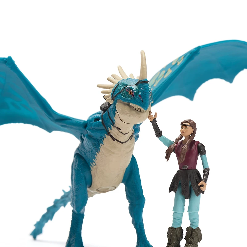 DReamworks Dragons, How to Train Your Dragon, Deadly Nadder & Astrid, duo de figurines articulées Viking, jouets pour enfants à partir de 4 ans