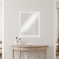 Hometrends Miroir Mural Encadré Franco , 19x23po, Blanc Brilliant 19x23po