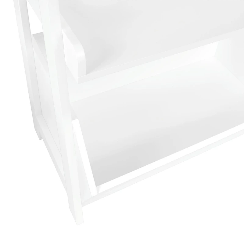 Kids 4-Tier 24in Ladder Shelf with Toy Organizer and 2pc Gray Bins