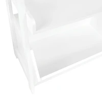 Kids 4-Tier 24in Ladder Shelf with Toy Organizer and 2pc Gray Bins